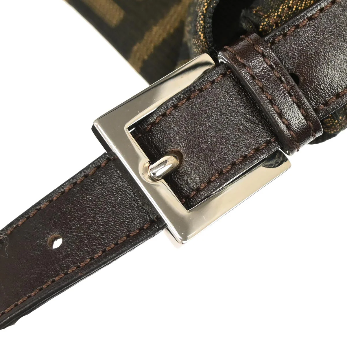 Fendi Brown Zucca Baguette Handbag - Image 7