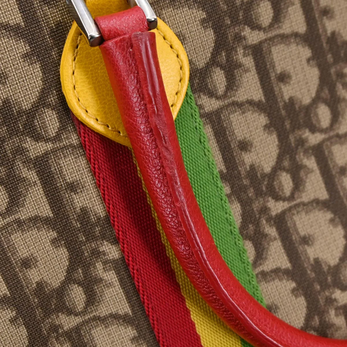 Christian Dior Brown Rasta-Color PVC Trotter Handbag - Image 10