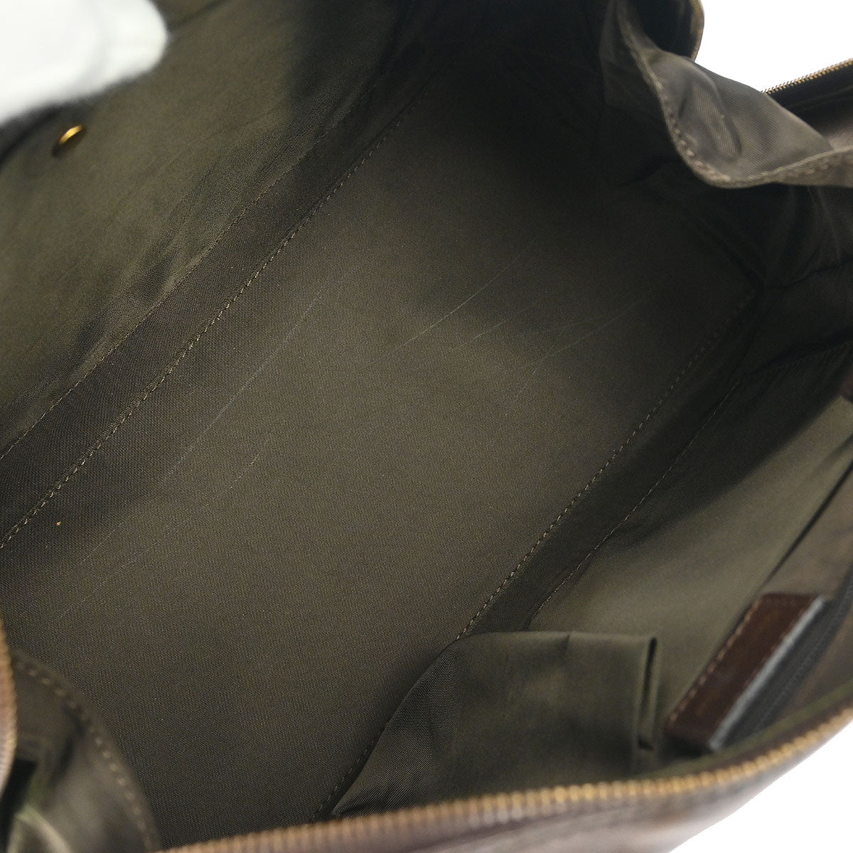 Christian Dior Brown Leather Duffle Handbag - Image 6