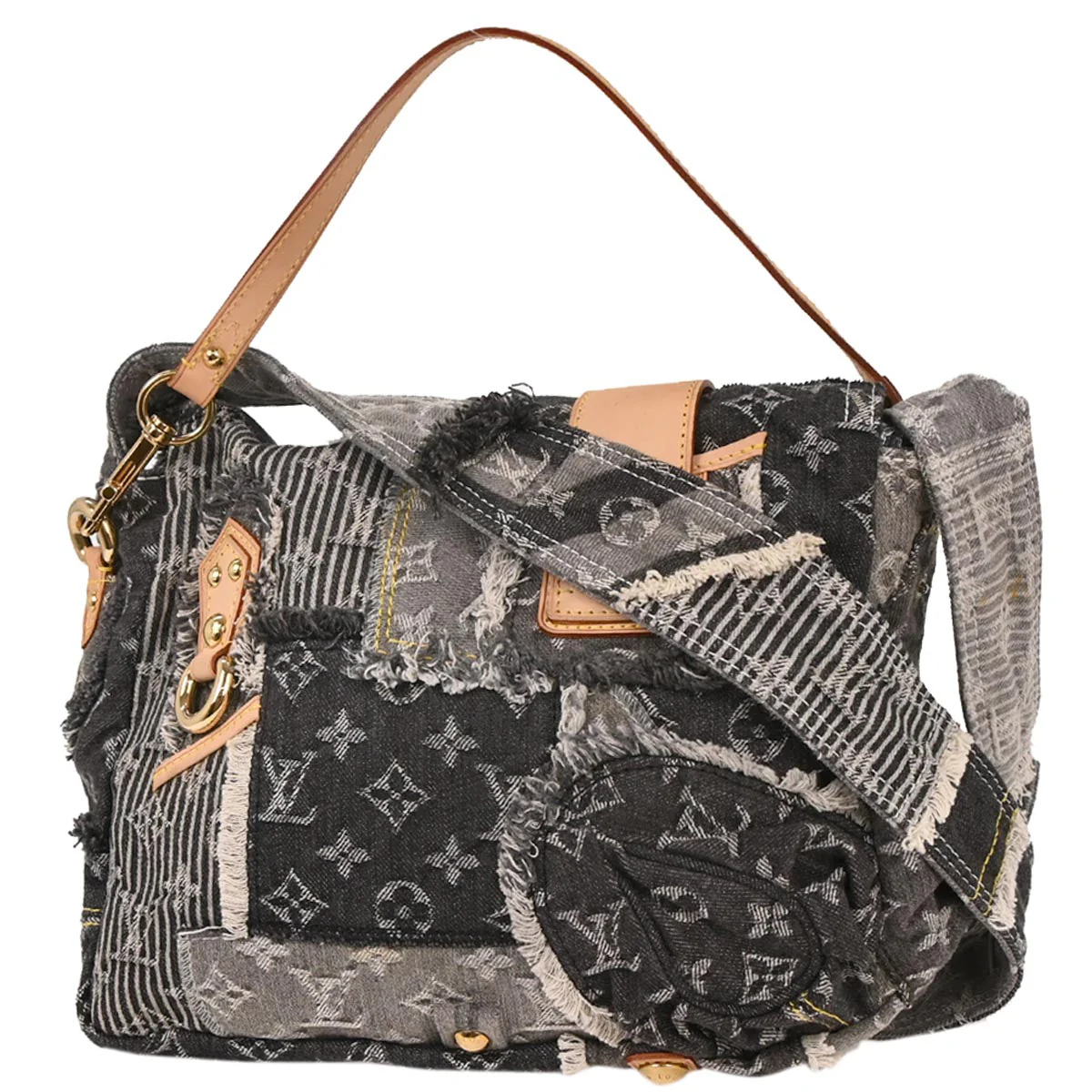 Louis Vuitton Monogram Denim Patchwork Postie 2way Handbag M95375 - Image 2