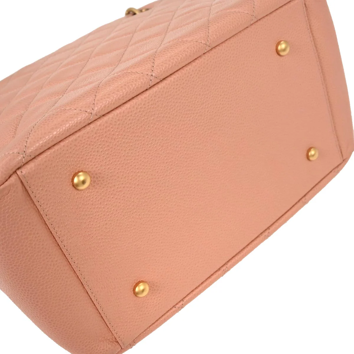 Chanel Pink Caviar Tote Chain Handbag - Image 4