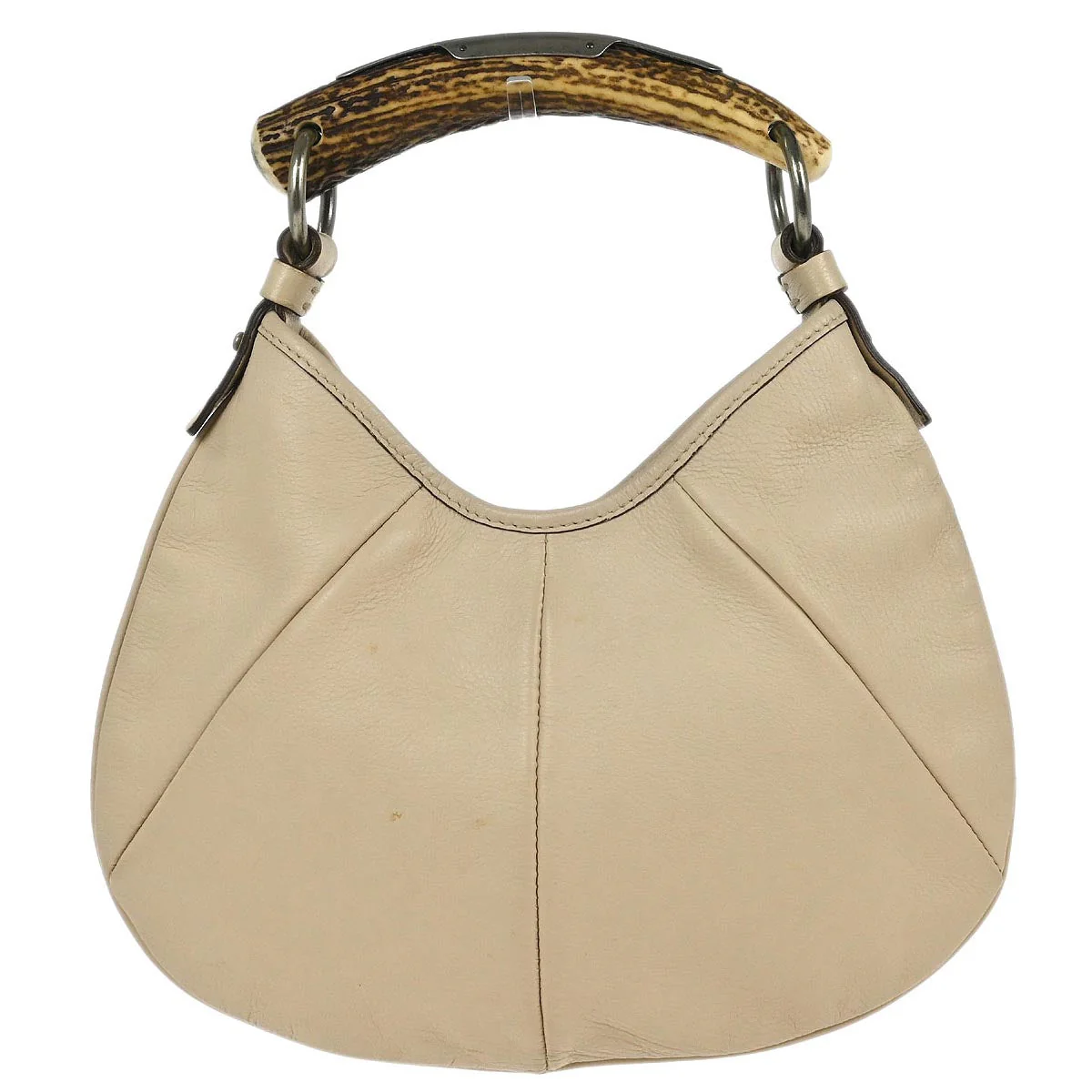Yves Saint Laurent Beige Small Mombasa Handbag
