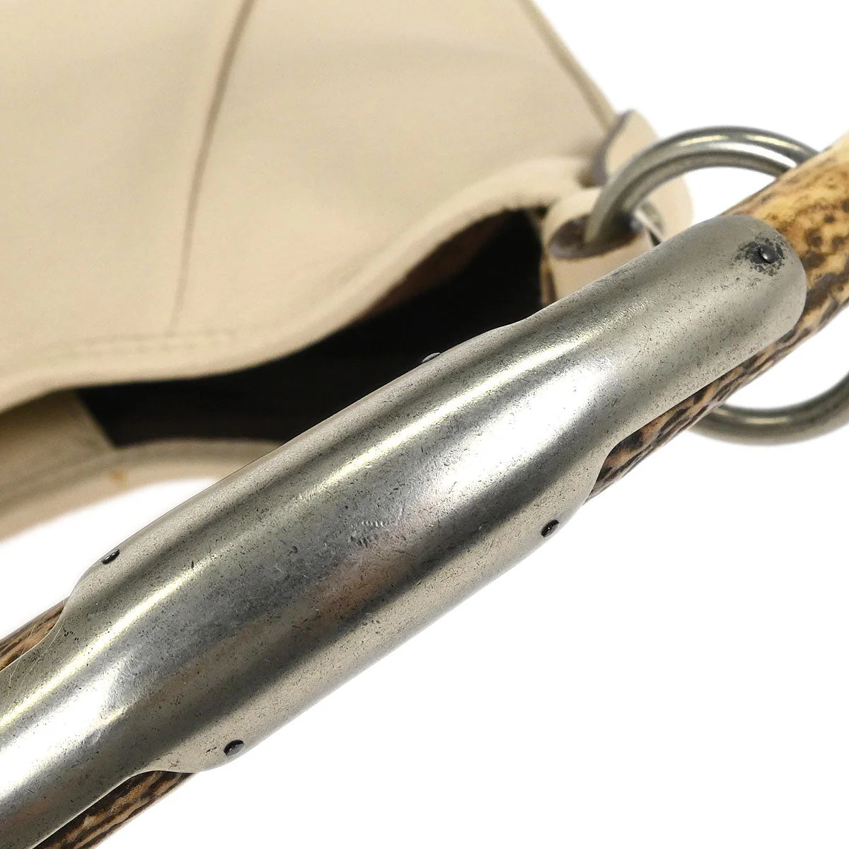 Yves Saint Laurent Beige Small Mombasa Handbag - Image 5