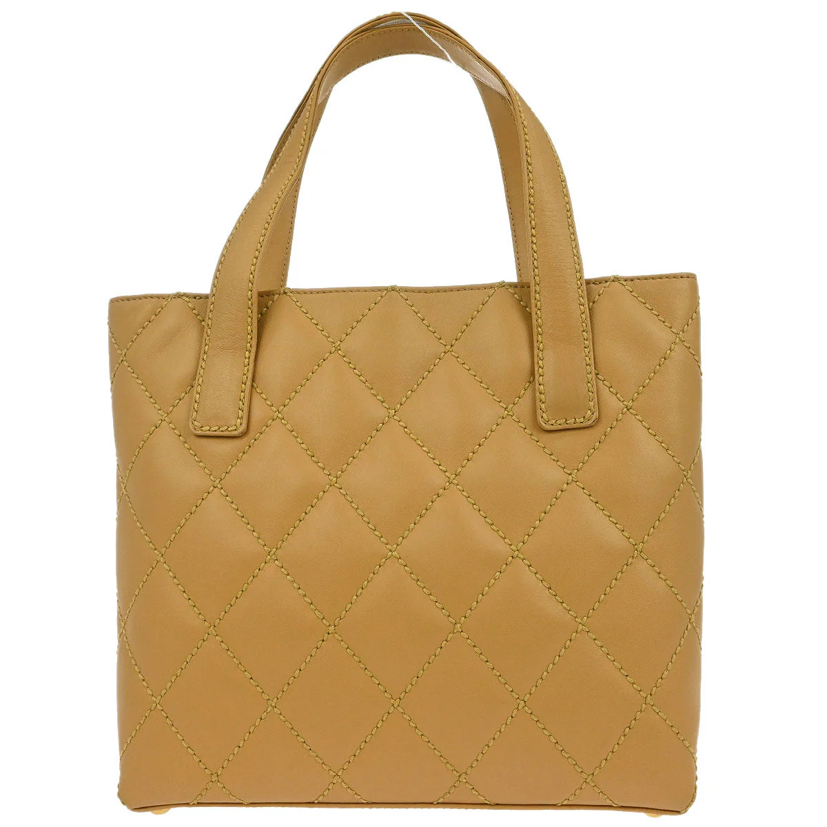 Chanel 2005-2006 Beige Calfskin Wild Stitch Tote Bag - Image 2