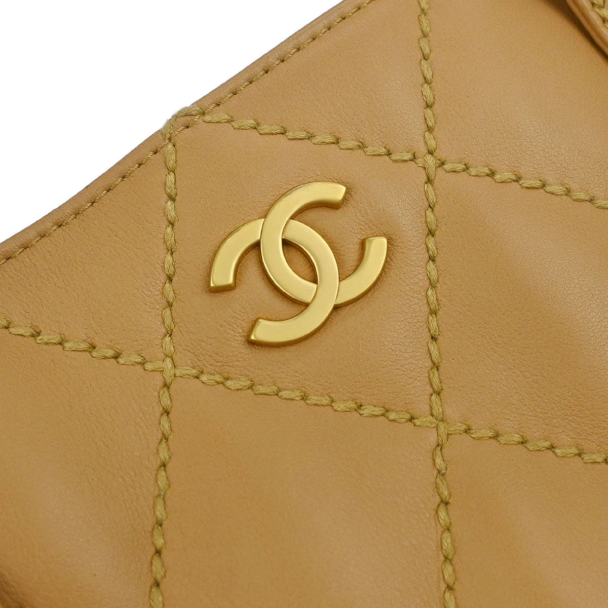 Chanel 2005-2006 Beige Calfskin Wild Stitch Tote Bag - Image 4