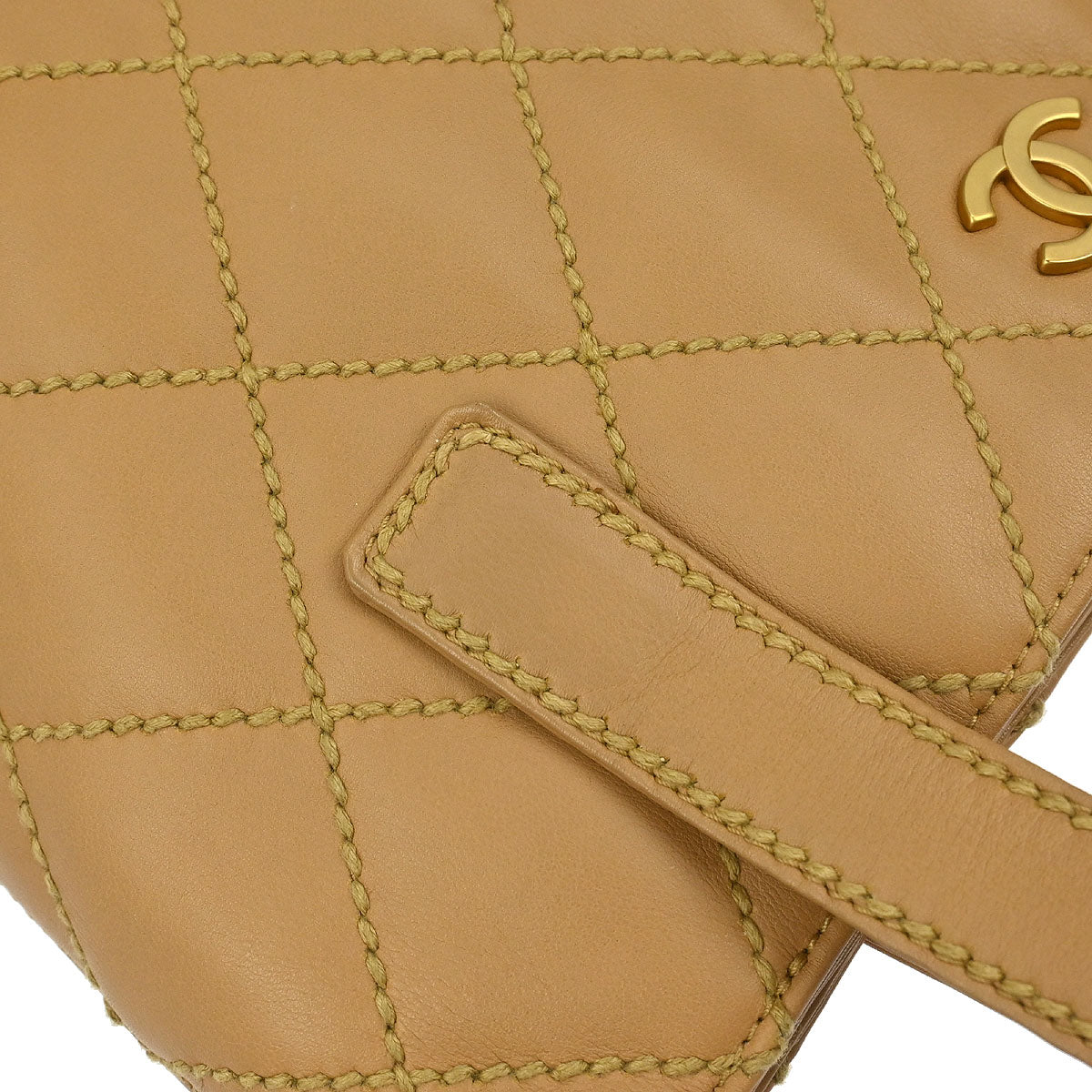 Chanel 2005-2006 Beige Calfskin Wild Stitch Tote Bag - Image 5