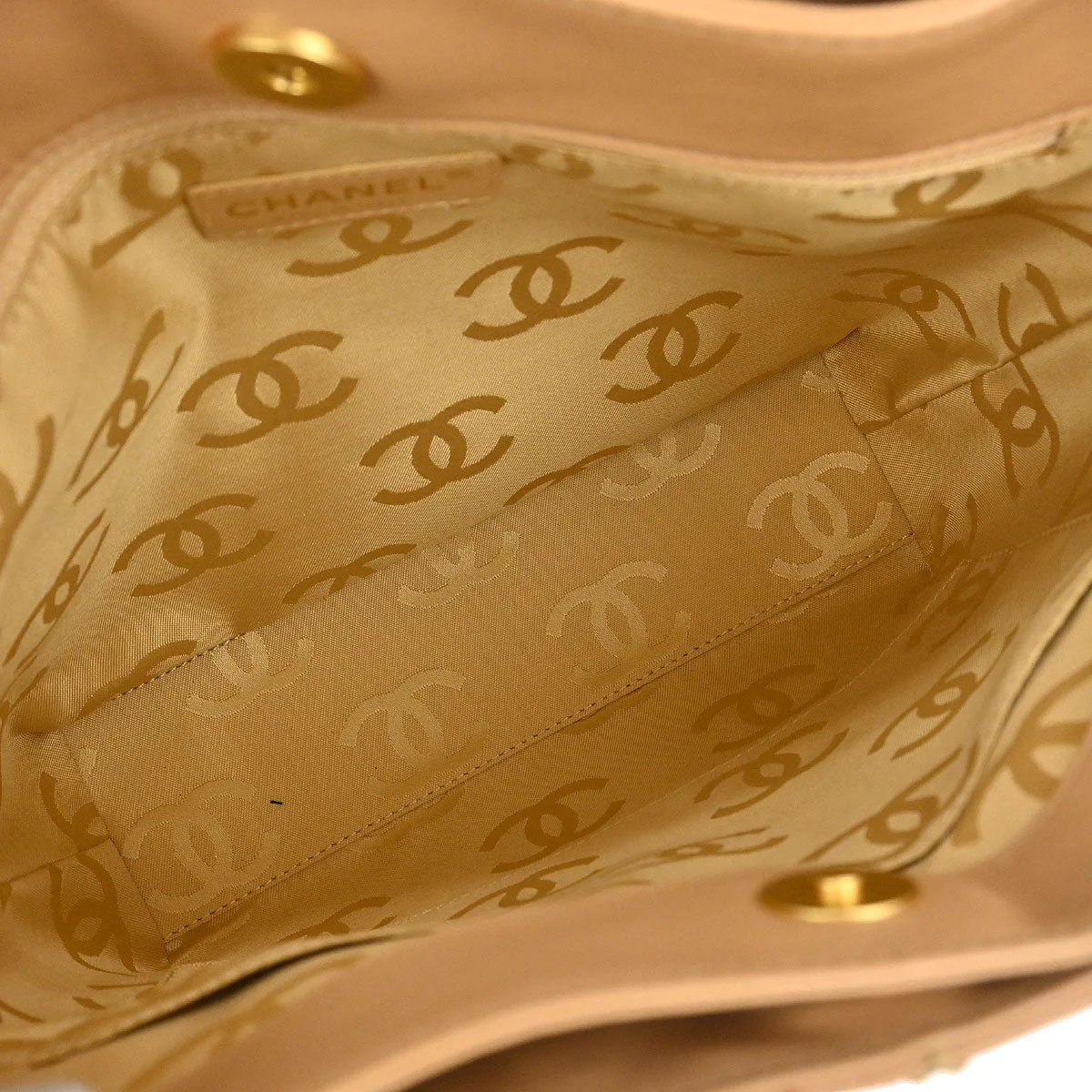 Chanel 2005-2006 Beige Calfskin Wild Stitch Tote Bag - Image 7