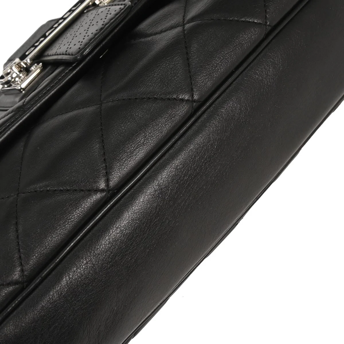 Chanel 2008-2009 Black Lambskin Handbag - Image 5