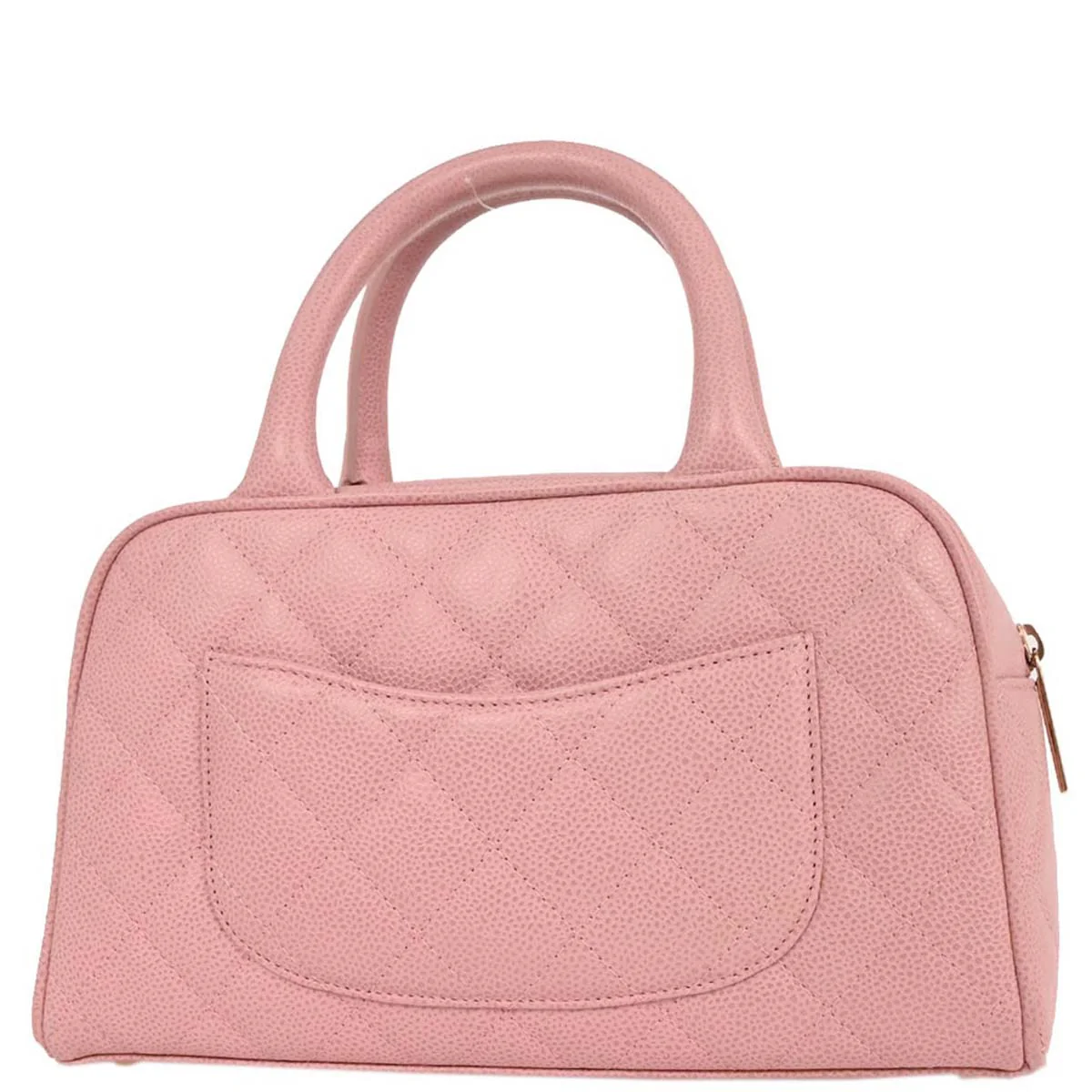 Chanel Pink Caviar Bowling Bag - Image 2