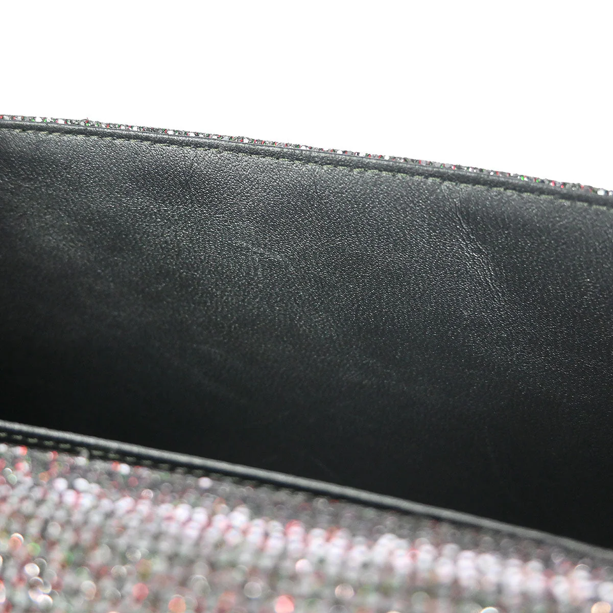 Chanel 2010-2011 Silver Mademoiselle Lock Glitter Canvas Shoulder Bag - Image 7