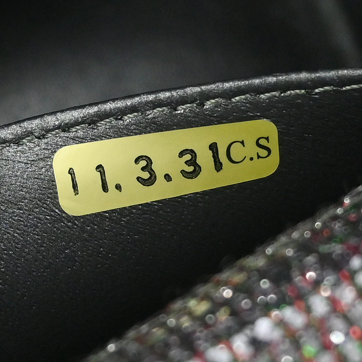 Chanel 2010-2011 Silver Mademoiselle Lock Glitter Canvas Shoulder Bag - Image 9