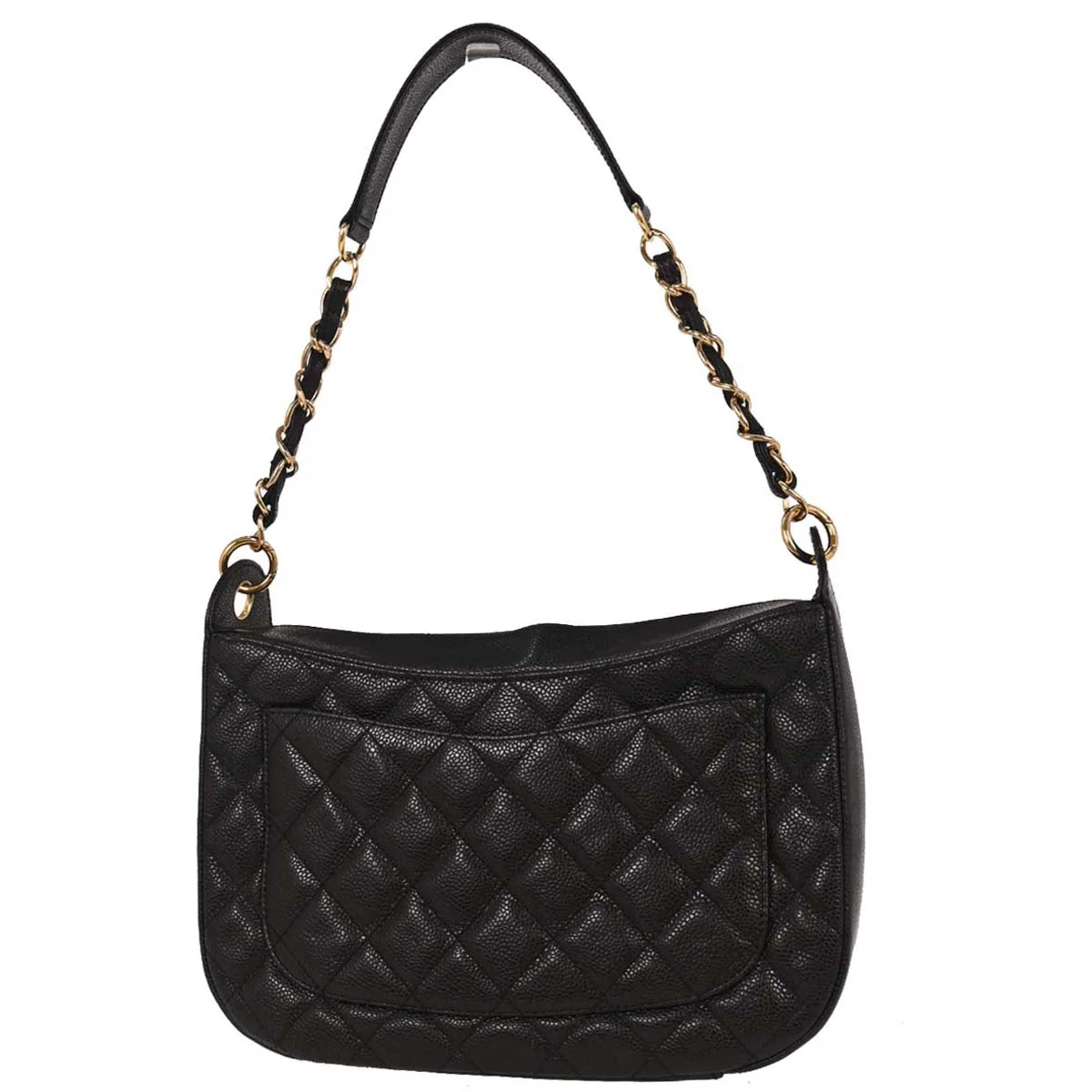 Chanel 2004-2005 Black Caviar Hobo Bag - Image 2