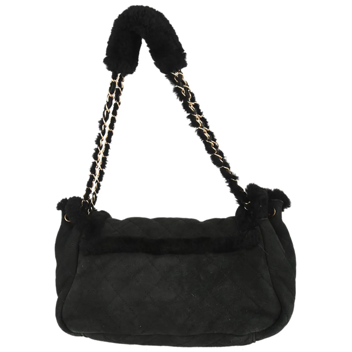Chanel 2005-2006 Black Sheepskin Mouton Handbag - Image 2