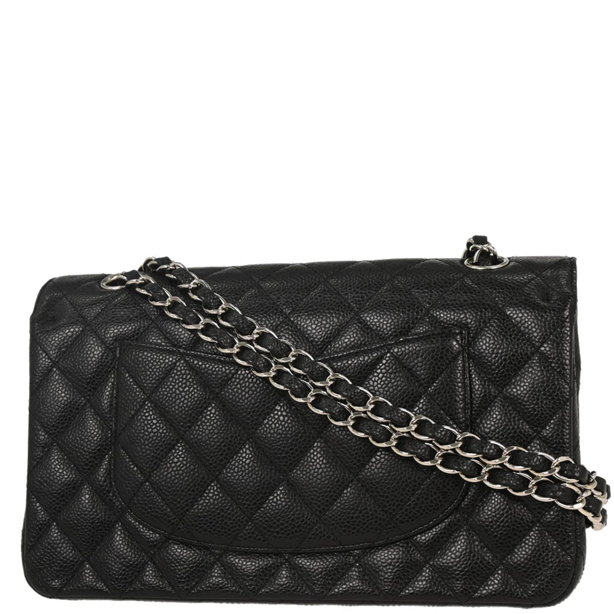 Chanel 2012 Black Caviar Medium Classic Double Flap Shoulder Bag - Image 2
