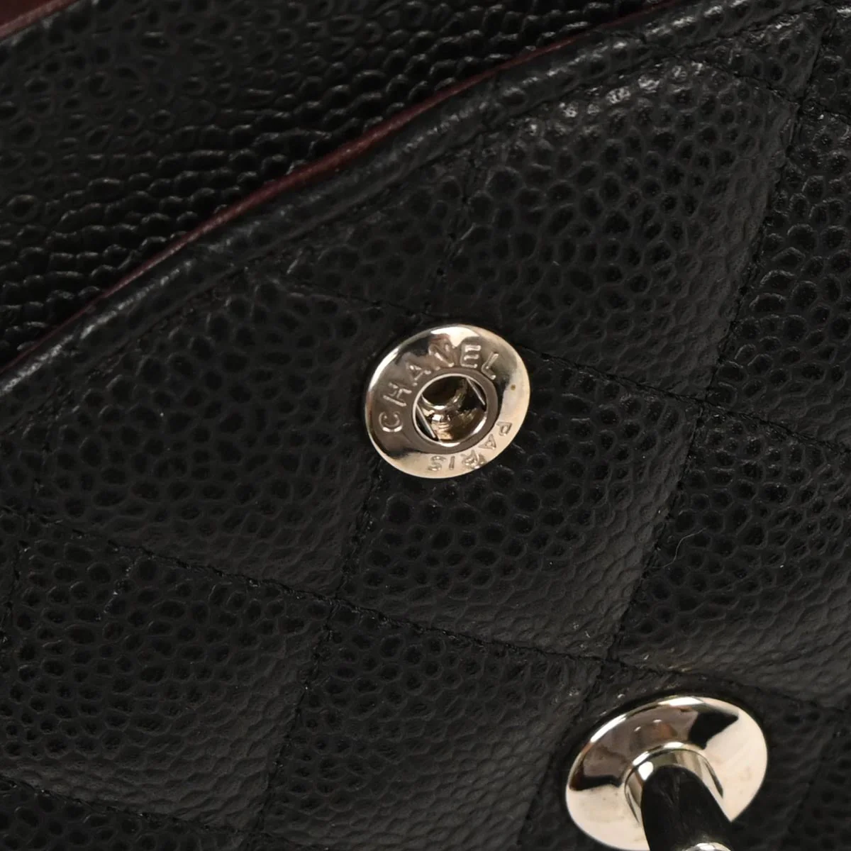 Chanel 2012 Black Caviar Medium Classic Double Flap Shoulder Bag - Image 9