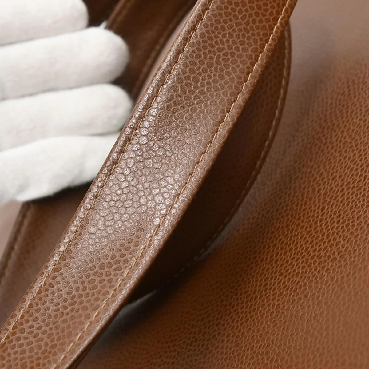 Chanel Brown Caviar Tote Handbag - Image 5