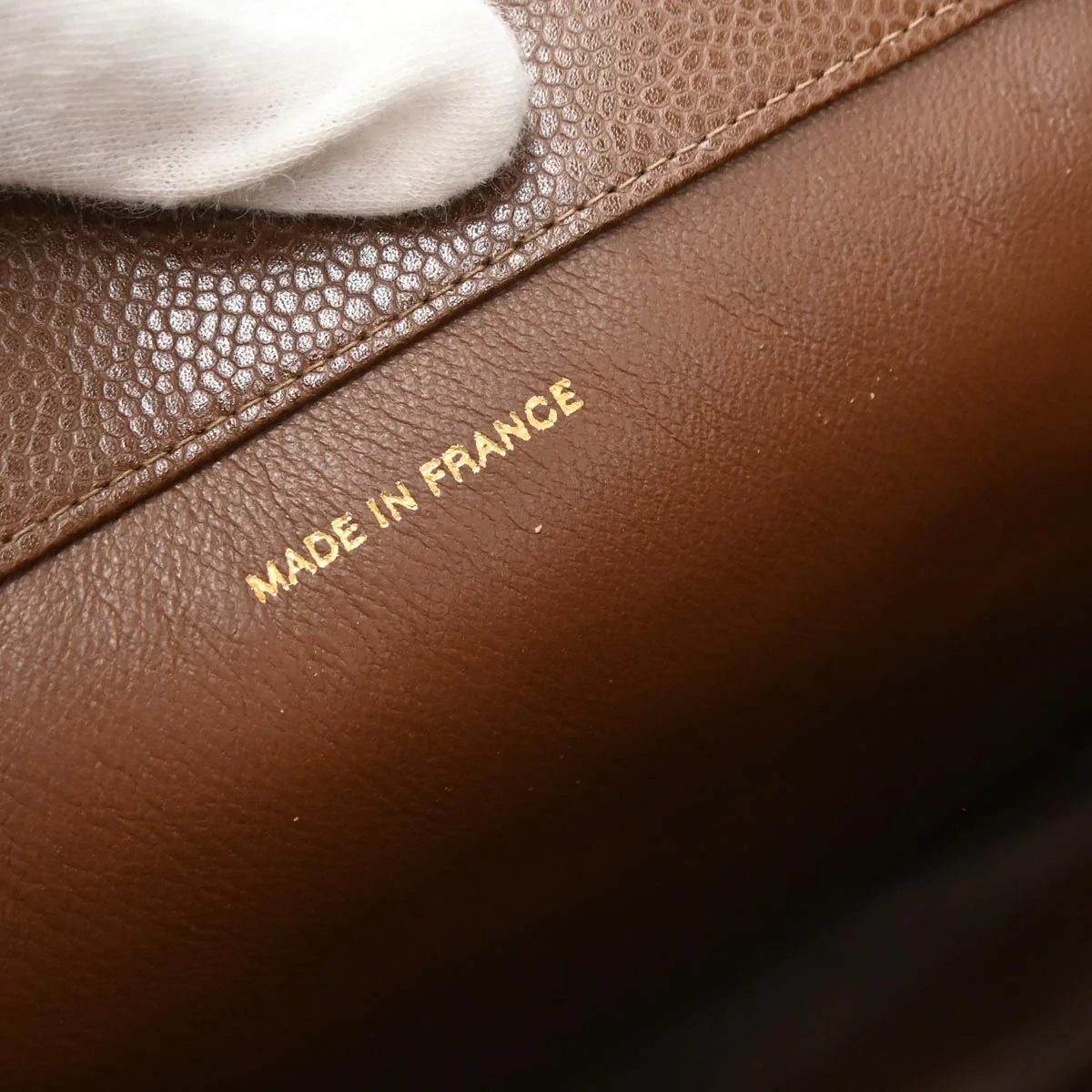 Chanel Brown Caviar Tote Handbag - Image 9