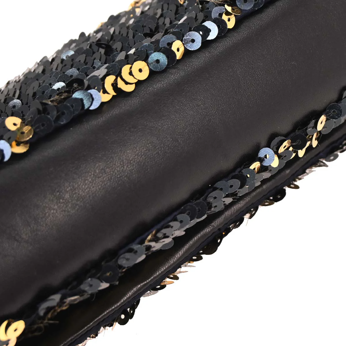 Chanel Navy Sequins Shoulder Bag - Image 3