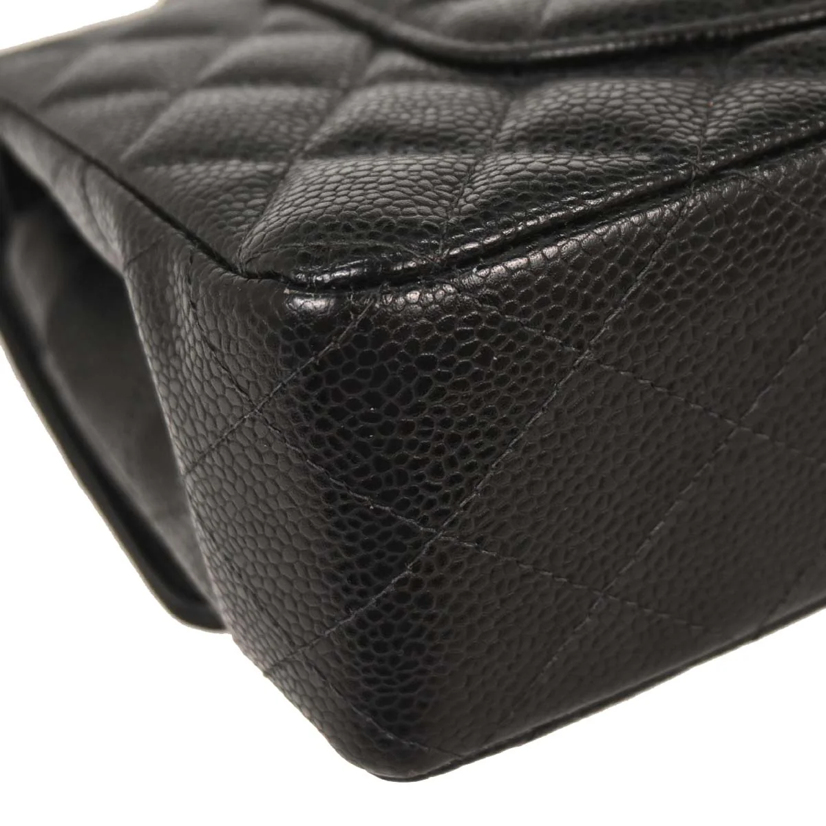 Chanel Black Caviar Medium Classic Double Flap Shoulder Bag - Image 3