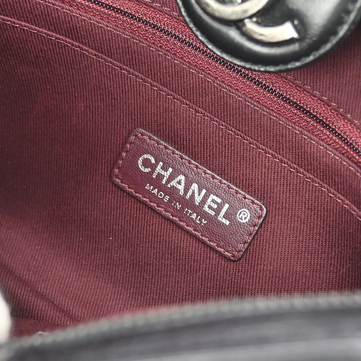 Chanel 2014 Black Calfskin Coco Pleats Clutch Crossbody Bag - Image 9