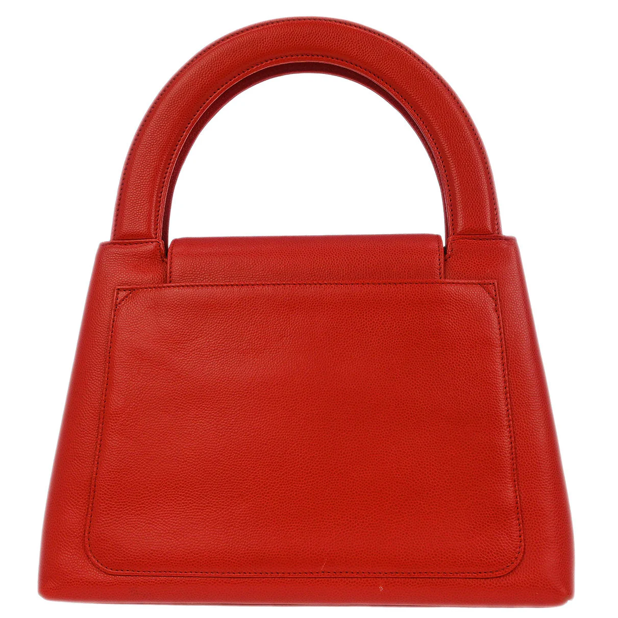 Chanel 1997-1999 Red Caviar Handbag - Image 2