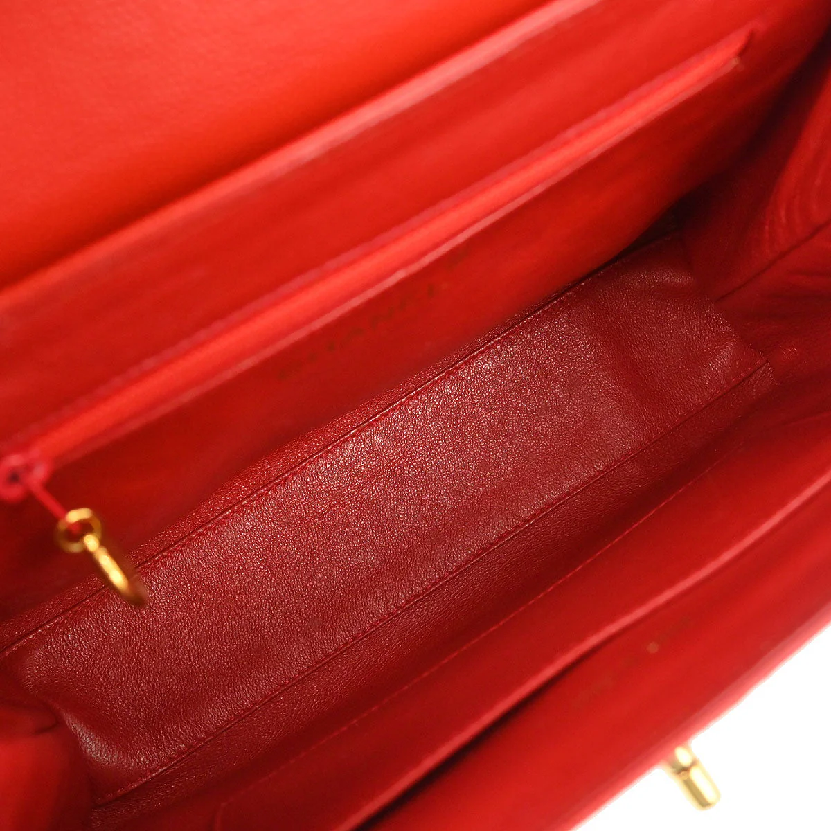 Chanel 1997-1999 Red Caviar Handbag - Image 8