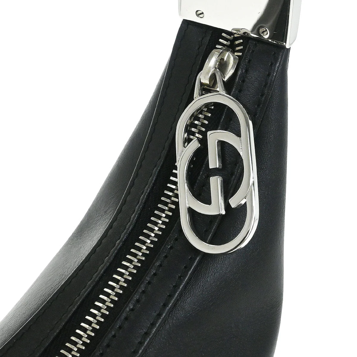 Gucci Black Leather Hobo Handbag - Image 4