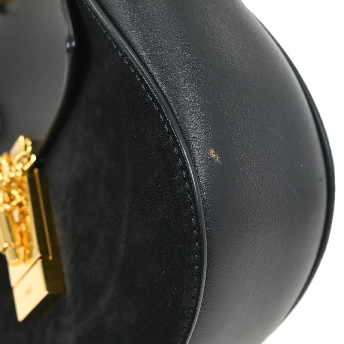 Chloe Black Suede Drew Shoulder Bag - Image 3