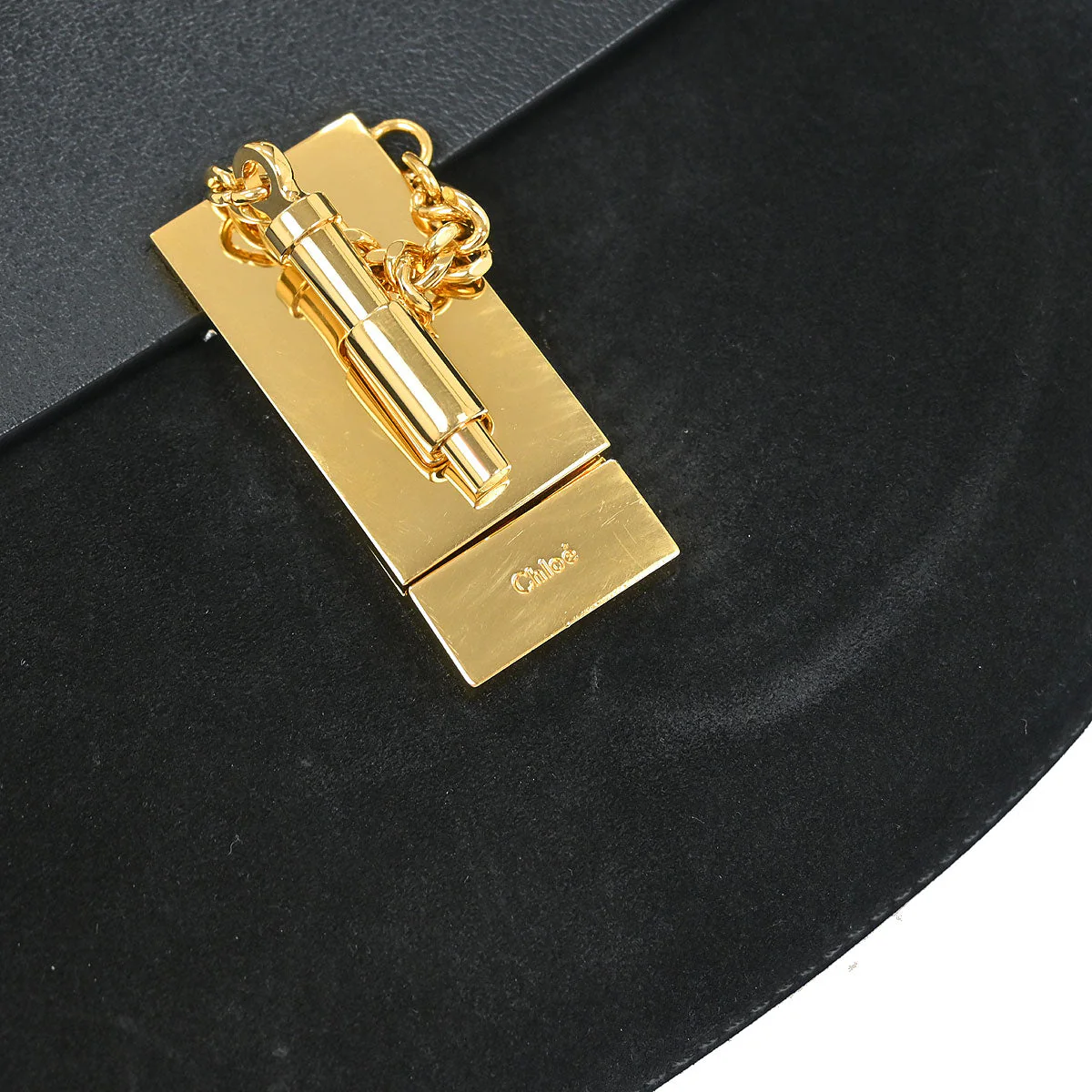 Chloe Black Suede Drew Shoulder Bag - Image 4