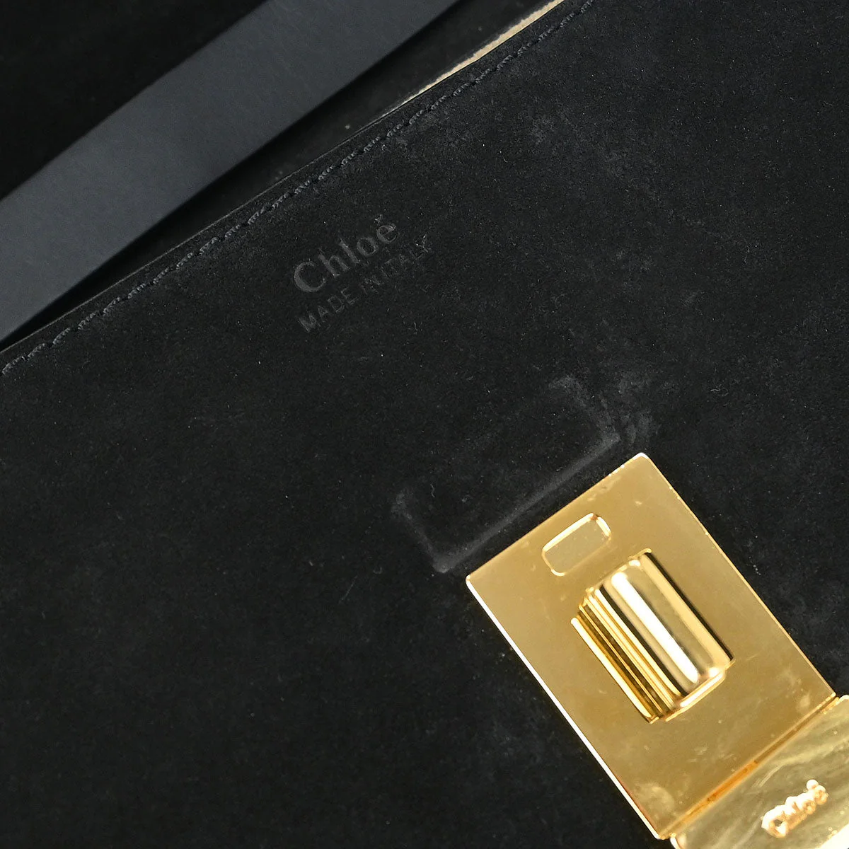 Chloe Black Suede Drew Shoulder Bag - Image 7