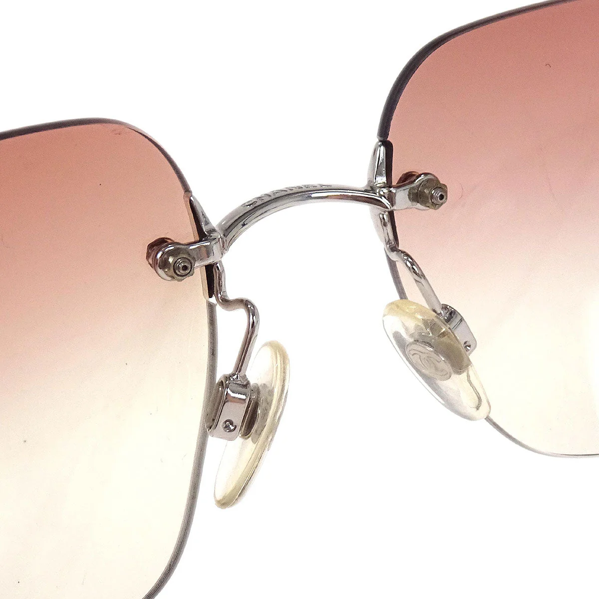 Chanel Sunglasses Eyewear Brown Rhinestone Small Good - Image 5