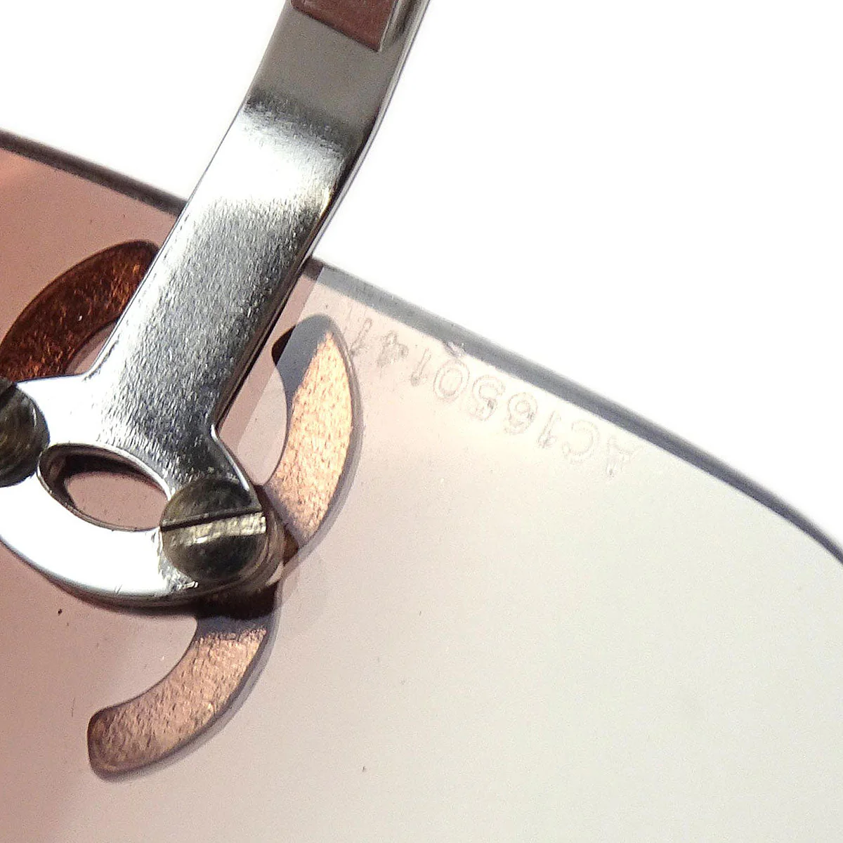 Chanel Sunglasses Eyewear Brown Rhinestone Small Good - Image 6