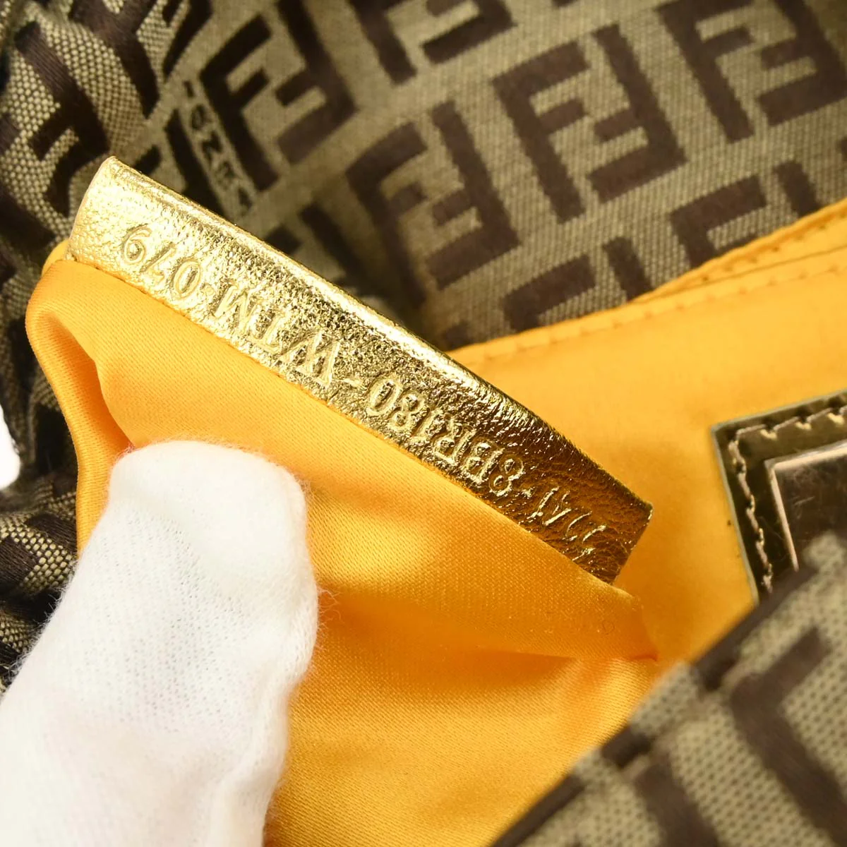 Fendi Beige Zucchino Handbag - Image 10