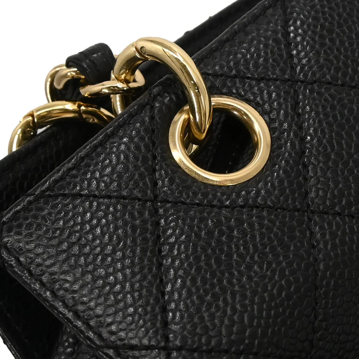 Chanel Black Caviar Petite Timeless Tote PTT Chain Handbag - Image 3