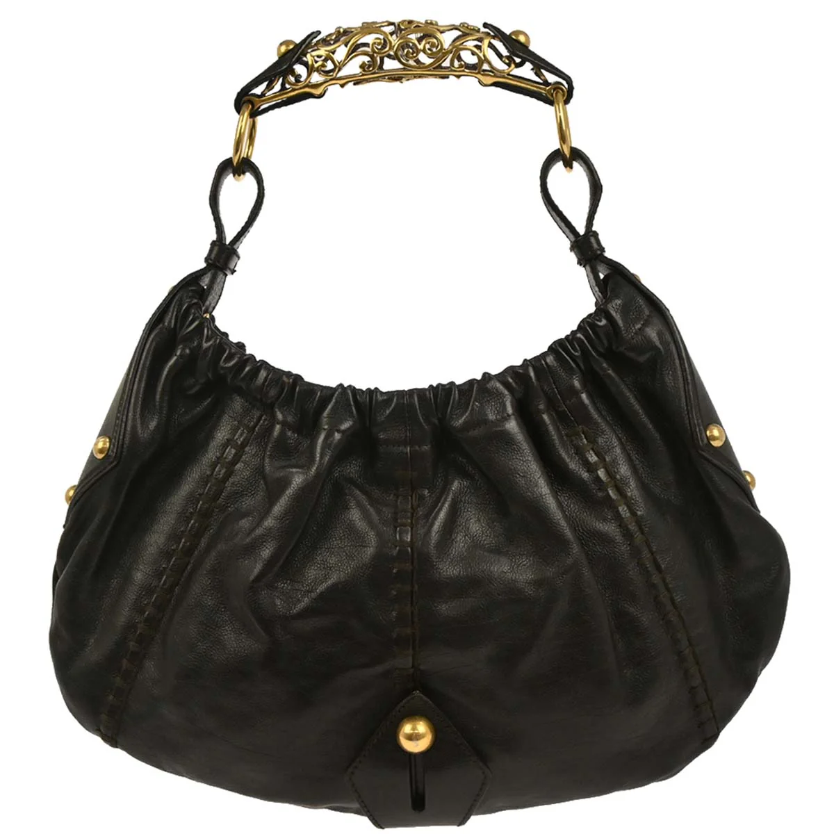 Yves Saint Laurent 2000s Brown Leather Medium Mombasa Bag