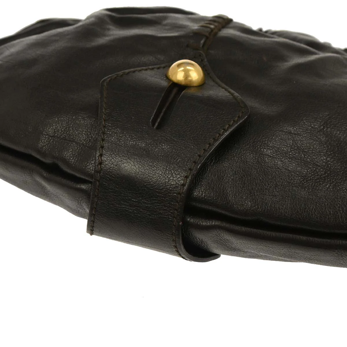 Yves Saint Laurent 2000s Brown Leather Medium Mombasa Bag - Image 7