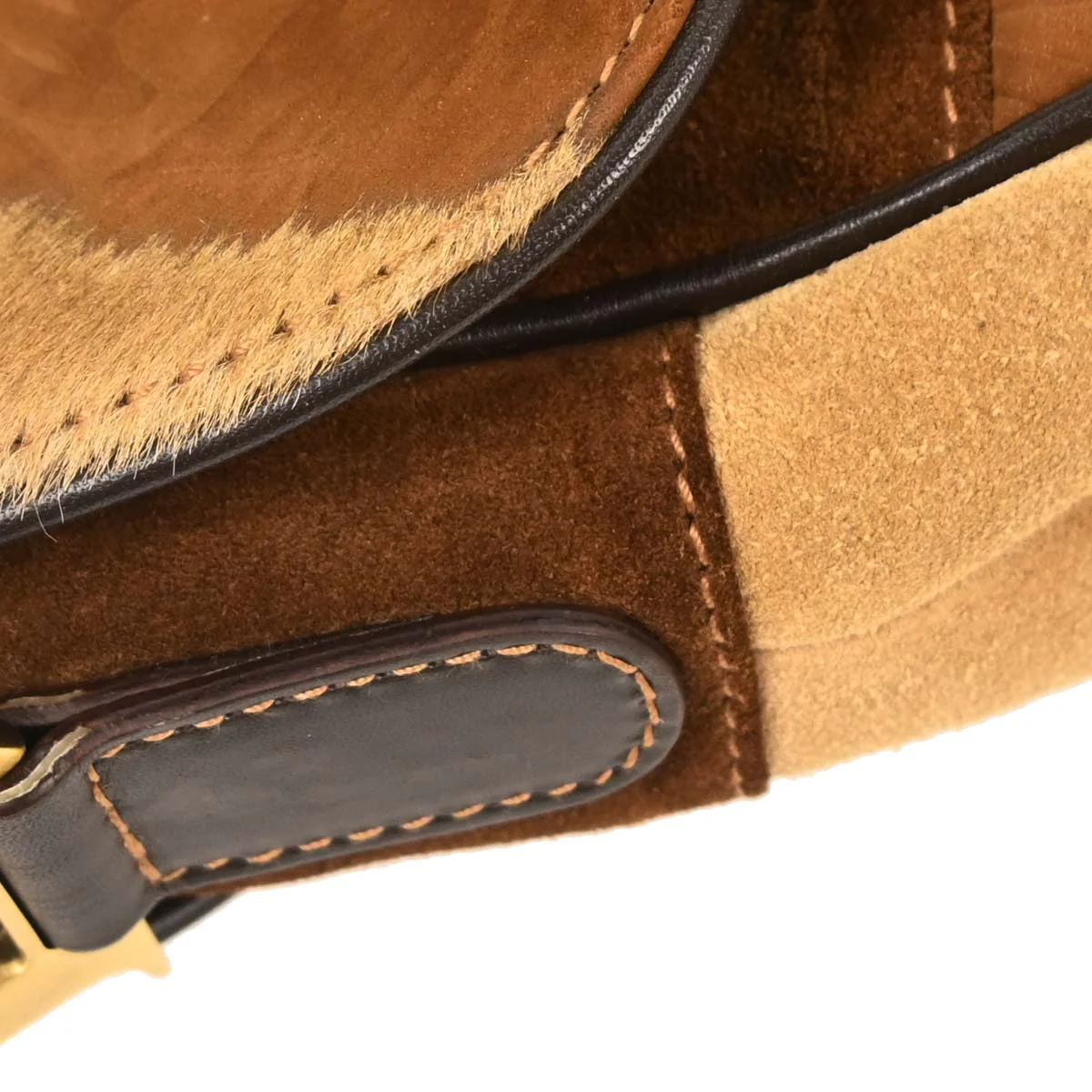 Christian Dior * Brown Pony Hair Saddle Handbag - Image 5