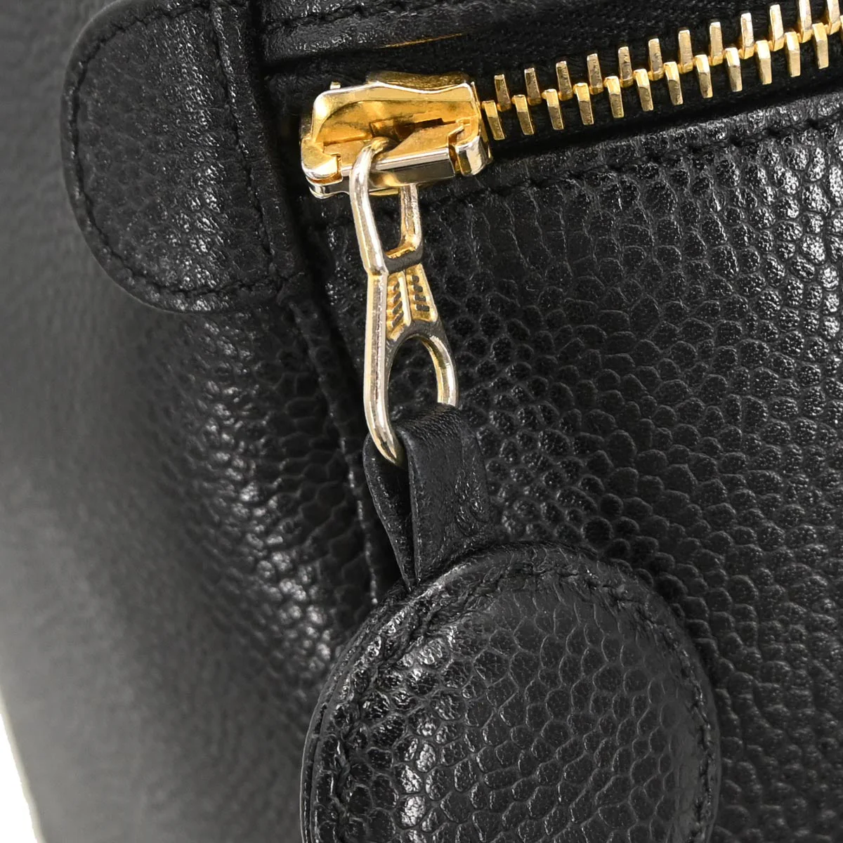 Chanel 1994-1996 Black Caviar Timeless Vanity Handbag - Image 5