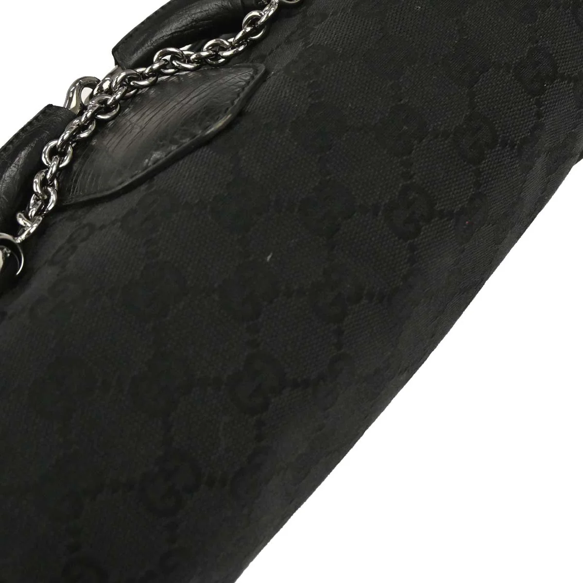 Gucci Black Horsebit GG Shoulder Bag - Image 6