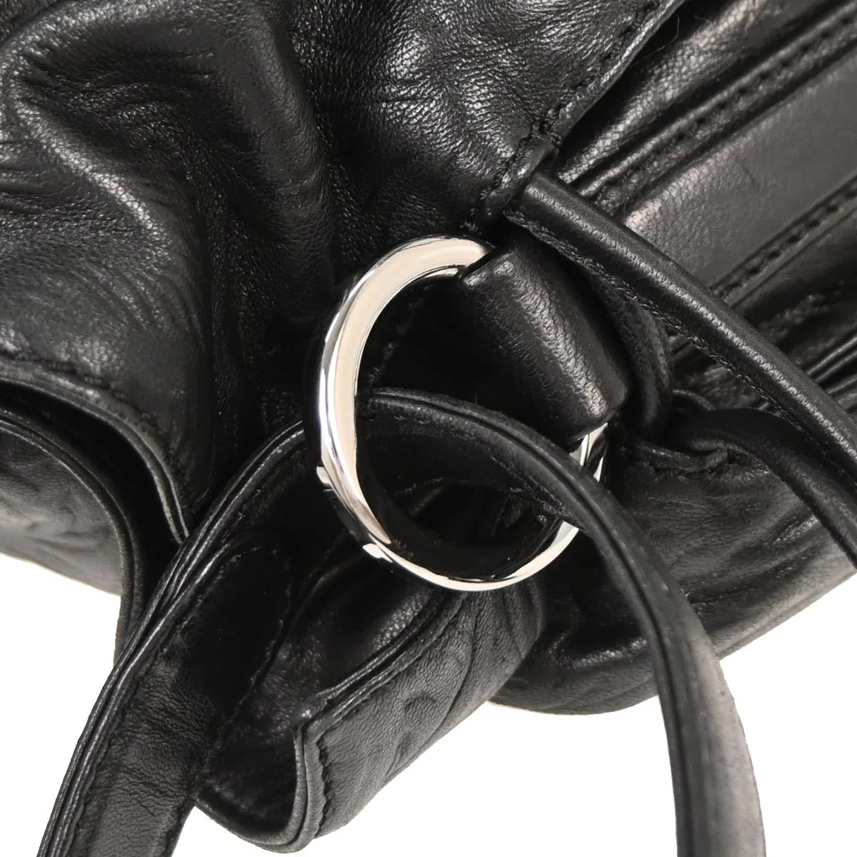 Loewe Black Lambskin Flamenco Shoulder Bag - Image 4