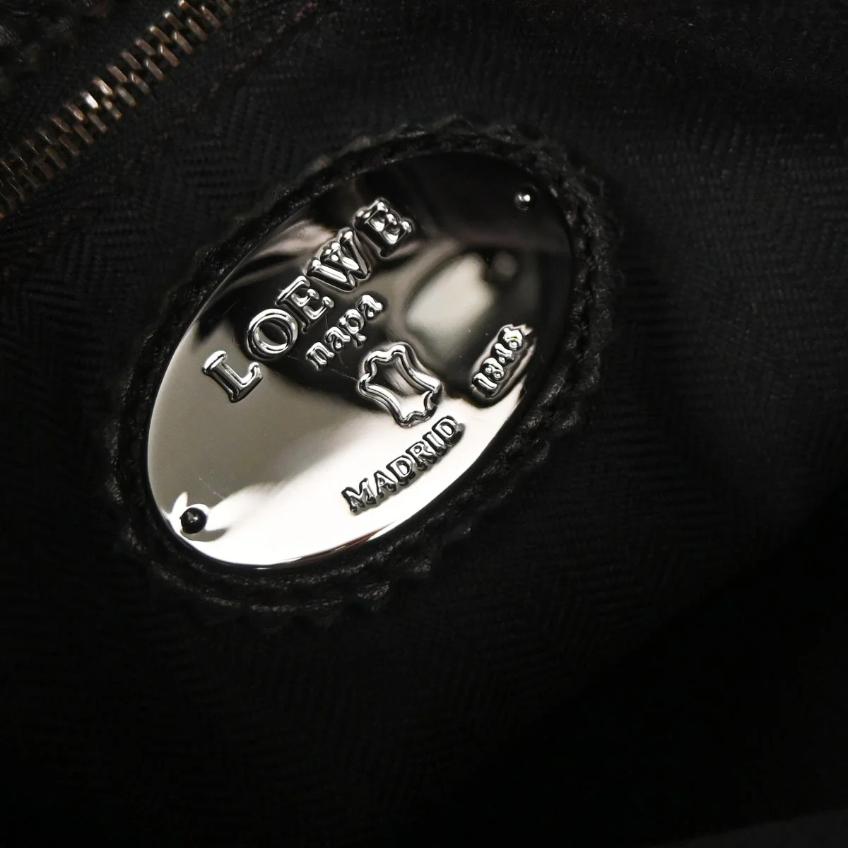 Loewe Black Lambskin Flamenco Shoulder Bag - Image 9