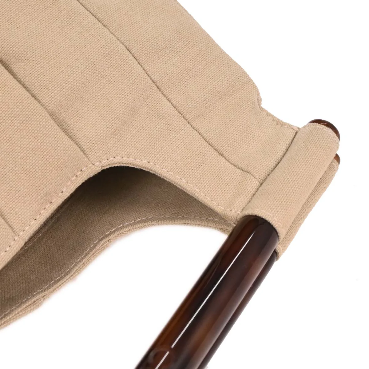 Chanel Beige Canvas Handbag - Image 4