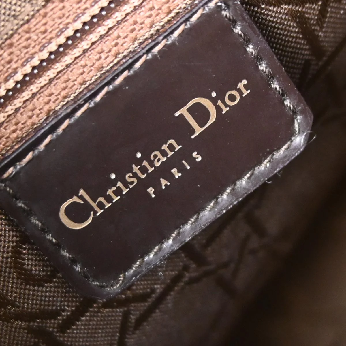 Christian Dior * Brown Pony Hair Lady Dior 2way Shoulder Handbag - Image 9