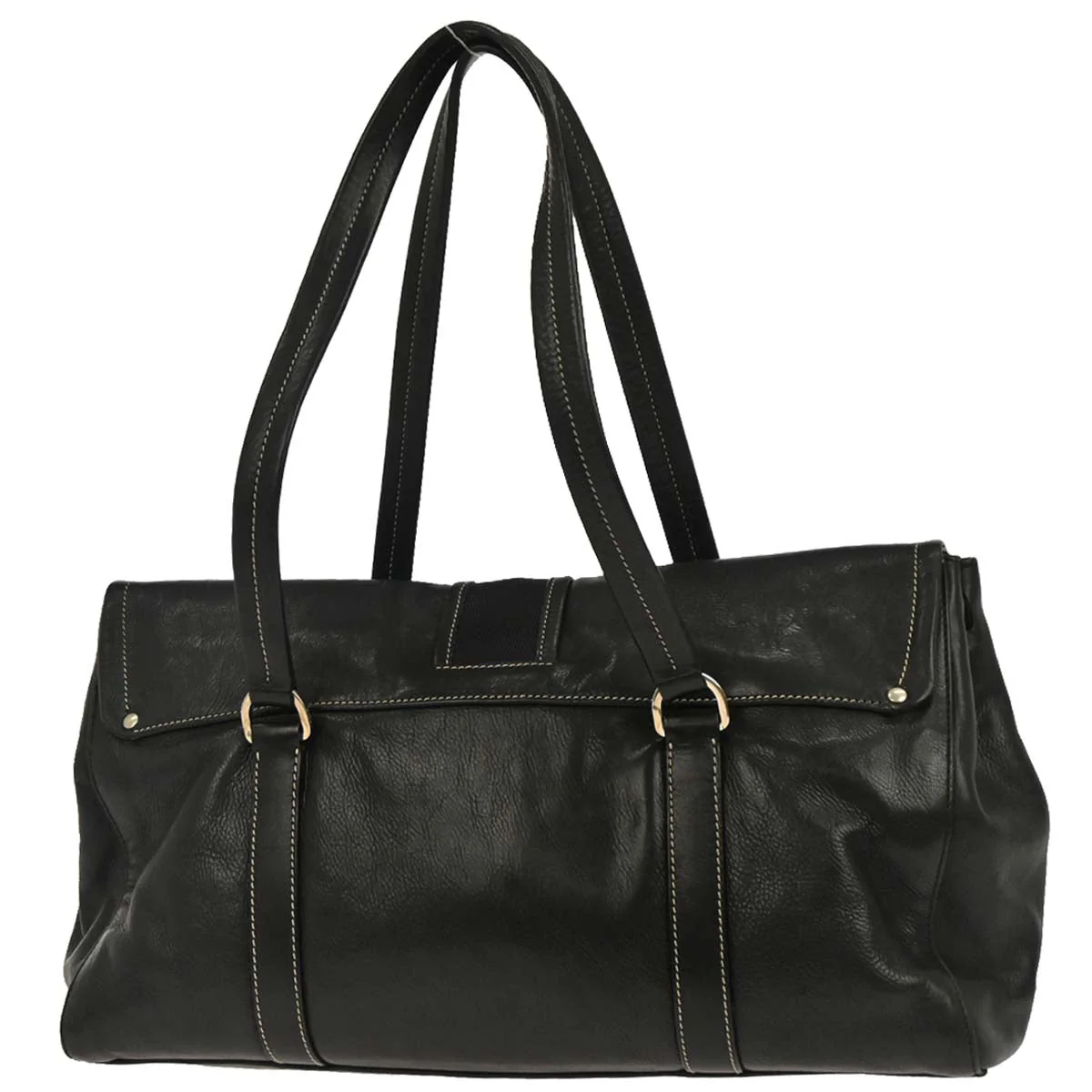 Prada Black Leather Handbag - Image 2