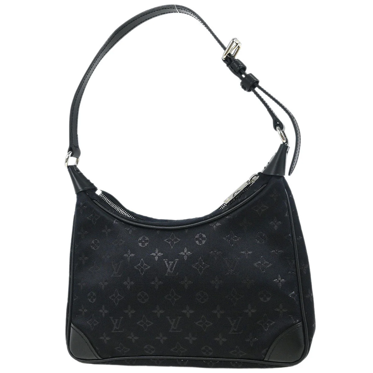 Louis Vuitton 2001 Black Monogram Satin Little Boulogne Handbag M92142 - Image 2