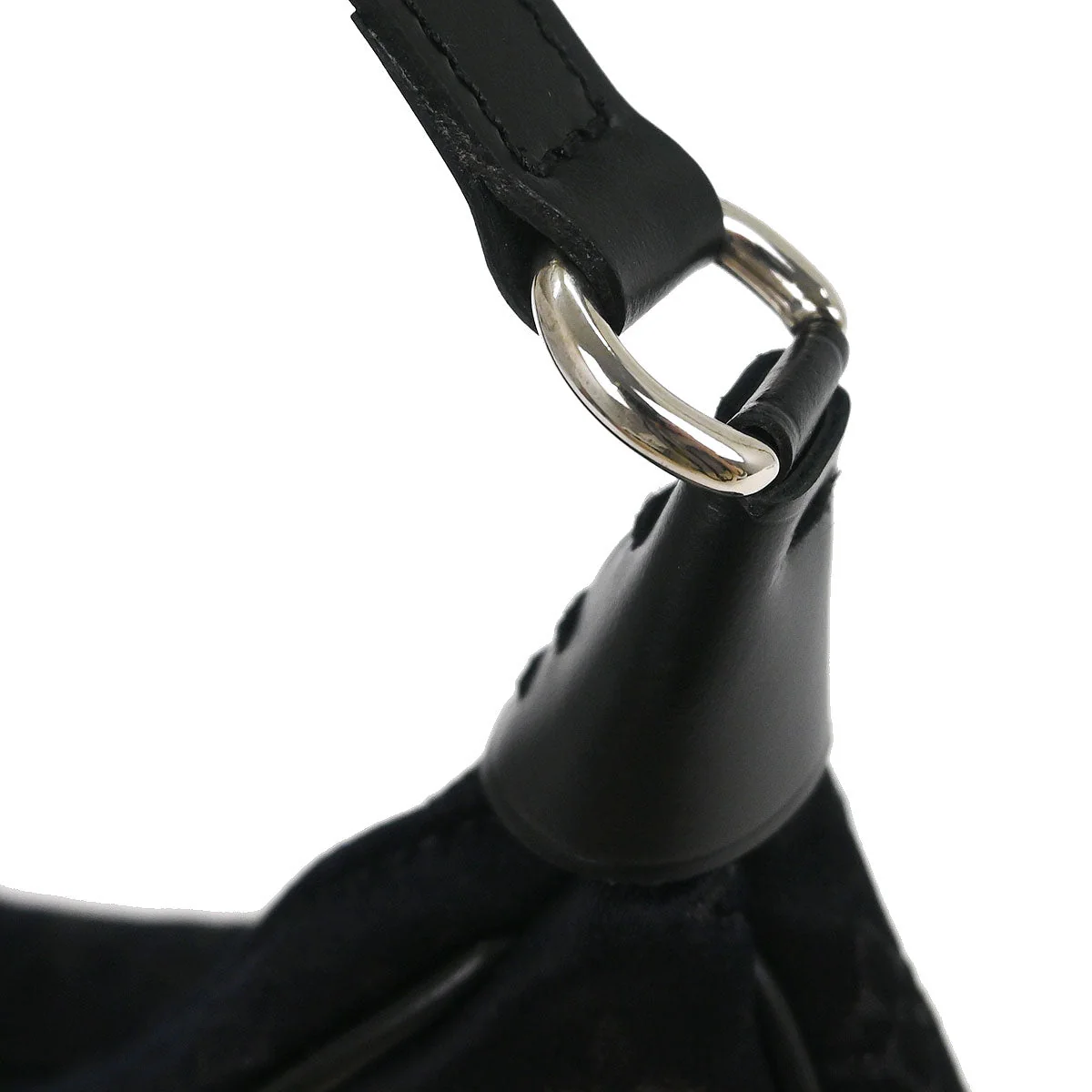 Louis Vuitton 2001 Black Monogram Satin Little Boulogne Handbag M92142 - Image 5
