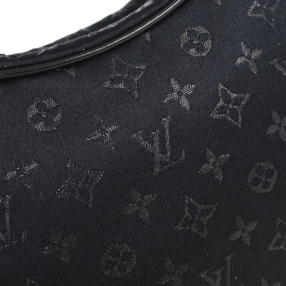 Louis Vuitton 2001 Black Monogram Satin Little Boulogne Handbag M92142 - Image 7
