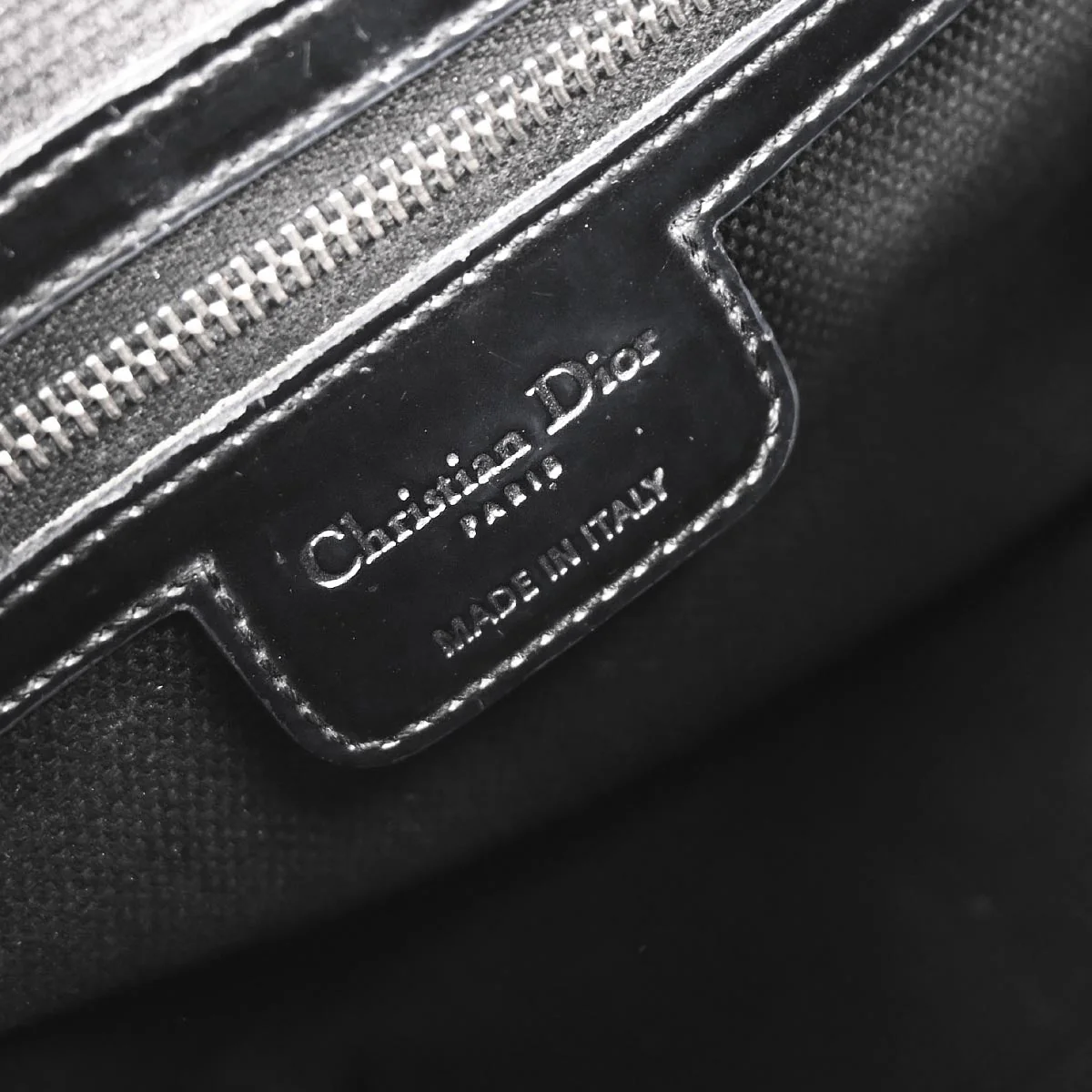 Christian Dior Black Patent leather Trotter Handbag - Image 8