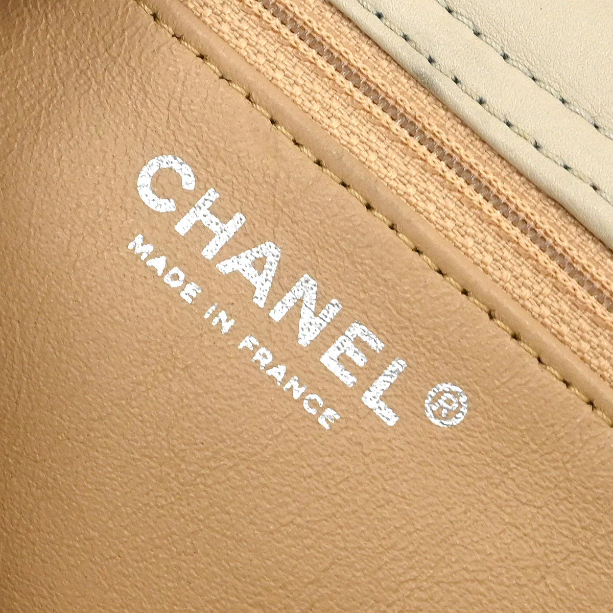 Chanel Beige Calfskin Luxury Line Handbag - Image 8