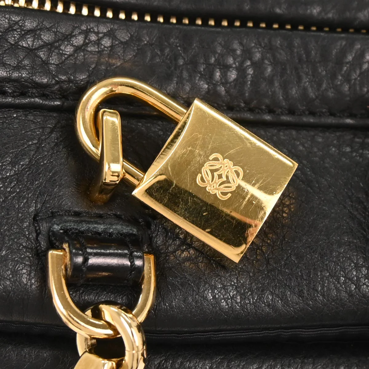 Loewe Black Leather Laura 26 Handbag - Image 3